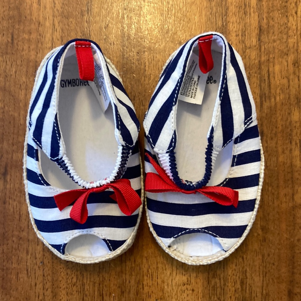 Gymboree Red While and Blue Striped Sandals Baby 3